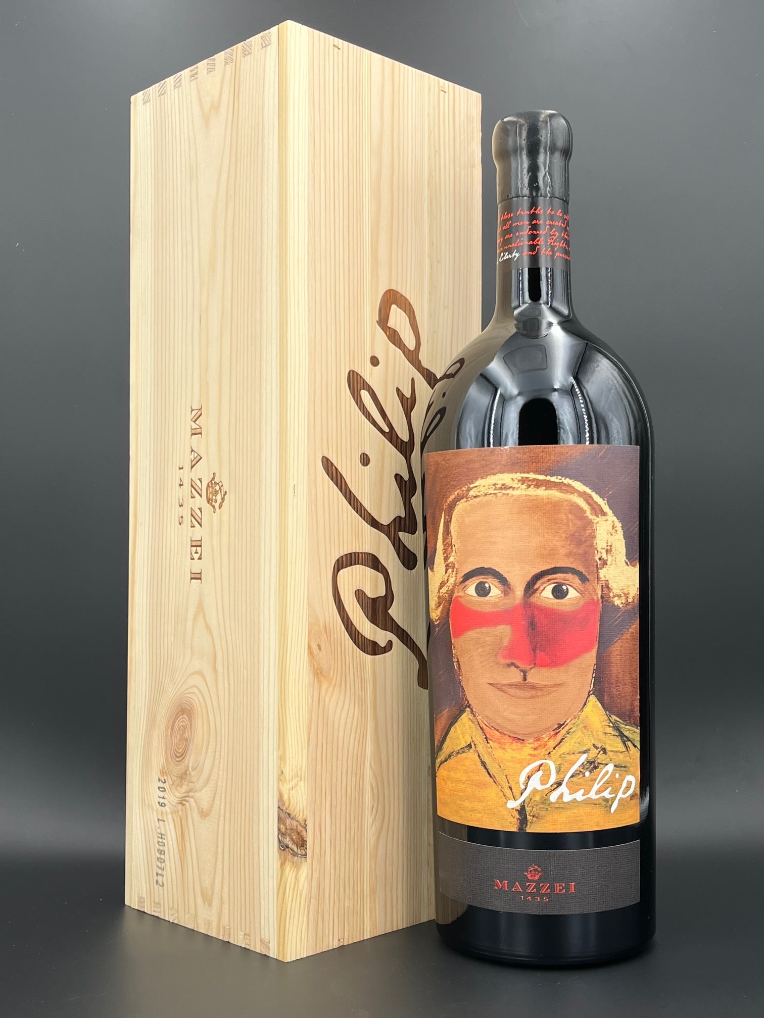 "Philip" Rosso Toscana 2019 Doppelmagnum in OHK | Castello di Fonterutoli