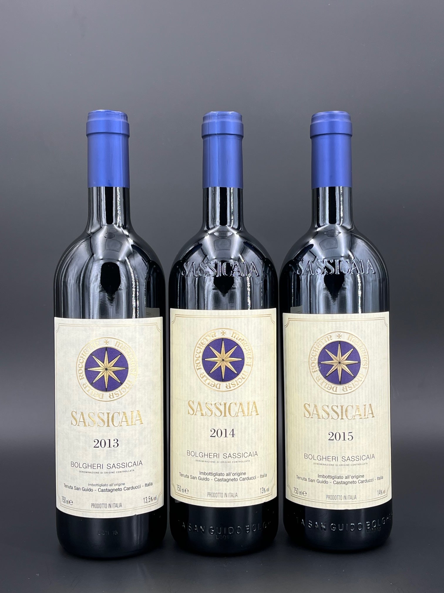 Sassicaia Vertikale 2013 2014 2015 Normalflaschen | Tenuta San Guido